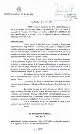 Decreto nº 3557 de 2023, GARRO, Julio cesar