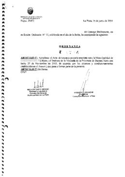 Ordenanza nº 9734 de 2004