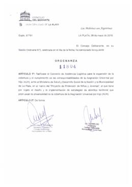 Ordenanza nº 11804 de 2019