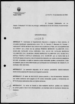 Ordenanza n° 10213 de 2006