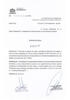 Ordenanza nº 12320 de 2022