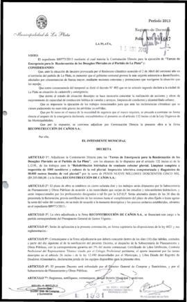 Decreto n° 1531 de 2013, Bruera, Oscar Pablo