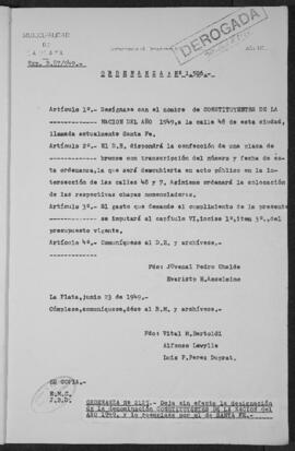 Ordenanza n° 1506 de 1949