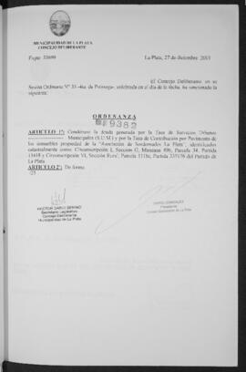 Ordenanza n° 9382 de 2001