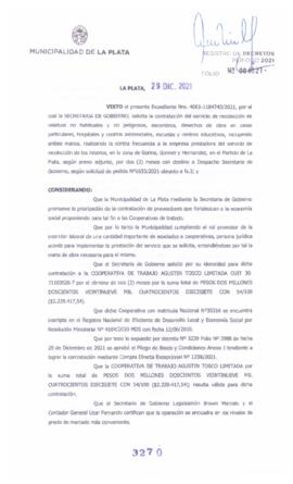 Decreto nº 3270 de 2021, GARRO, Julio cesar