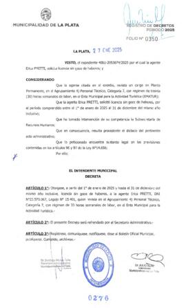 Decreto nº 276 de 2025, ALAK, Julio Cesar