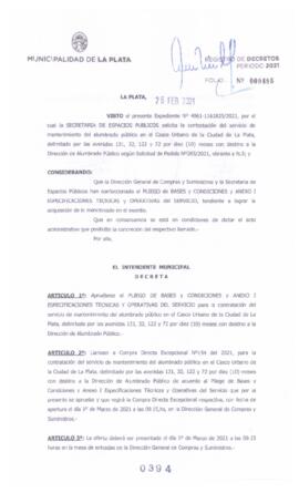 Decreto nº 394 de 2021, GARRO, Julio cesar