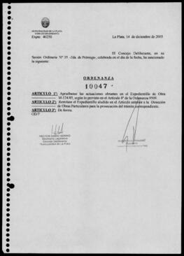 Ordenanza nº 10047 de 2005