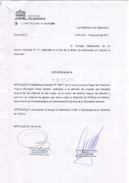 Ordenanza nº 11527 de 2017
