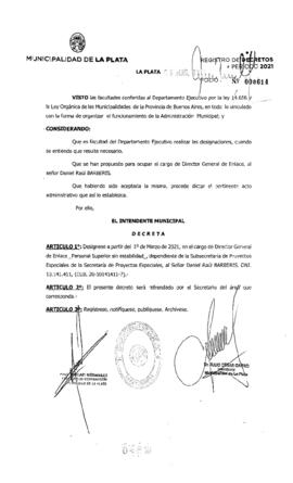 Decreto nº 462 de 2021, GARRO, Julio cesar