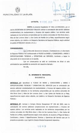 Decreto nº 249 de 2023, GARRO, Julio cesar