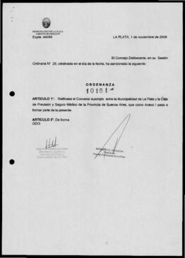 Ordenanza n° 10181 de 2006