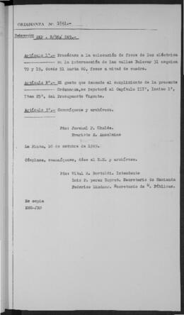 Ordenanza n° 1841 de 1949
