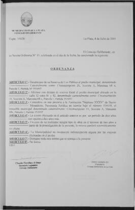 Ordenanza n° 9293 de 2001