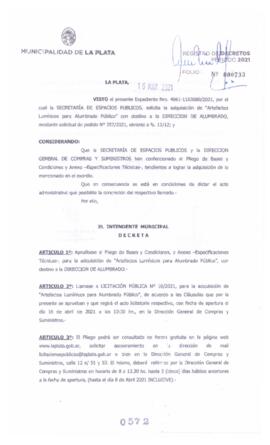 Decreto nº 572 de 2021, GARRO, Julio cesar