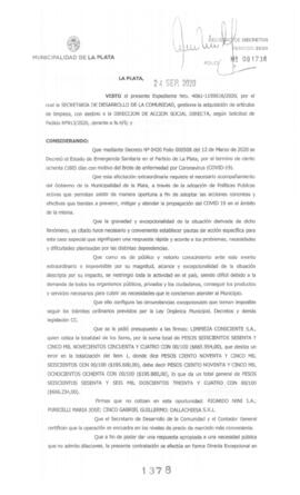 Decreto nº 1378 de 2020, GARRO, Julio cesar