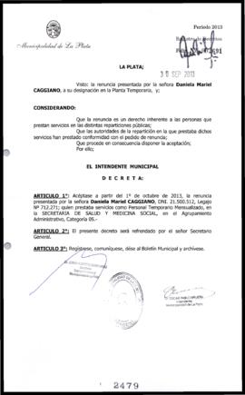 Decreto n° 2479 de 2013, Bruera, Oscar Pablo