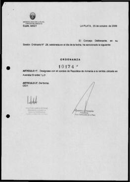 Ordenanza n° 10174 de 2006