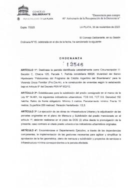 Ordenanza nº 12546 de 2023
