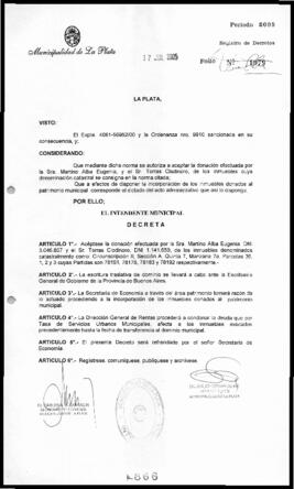 Decreto n° 866 de 2005, Alak, Julio Cesar