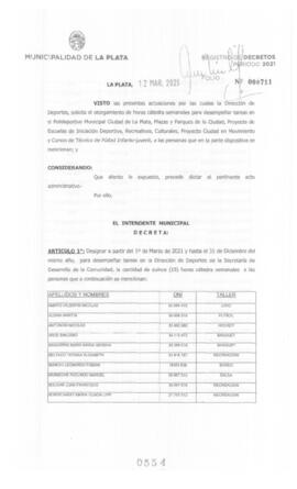 Decreto nº 554 de 2021, GARRO, Julio cesar