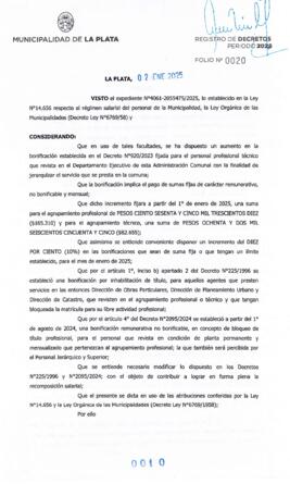 Decreto nº 10 de 2025, ALAK, Julio Cesar