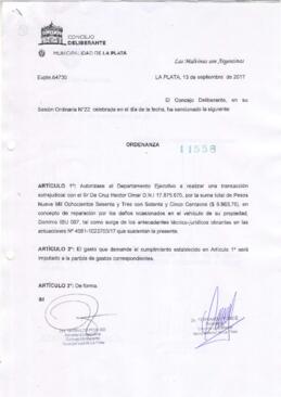 Ordenanza nº 11558 de 2017