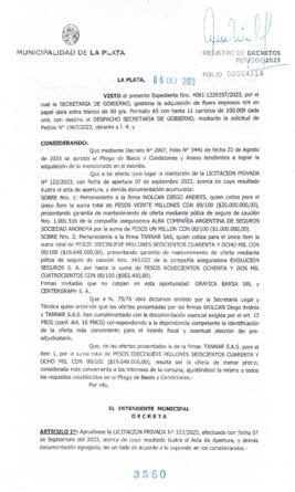 Decreto nº 3560 de 2023, GARRO, Julio cesar