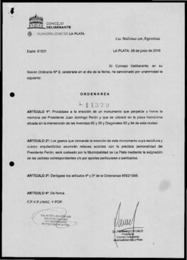 Ordenanza n° 11379 de 2016
