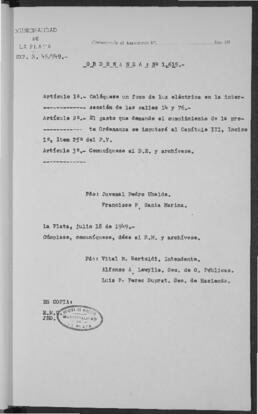 Ordenanza n° 1615 de 1949