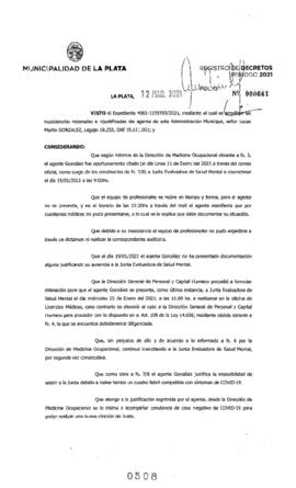 Decreto nº 508 de 2021, GARRO, Julio cesar