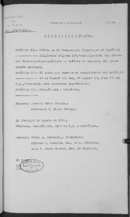 Ordenanza n° 1670 de 1949