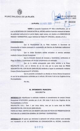 Decreto nº 2875 de 2021, GARRO, Julio cesar
