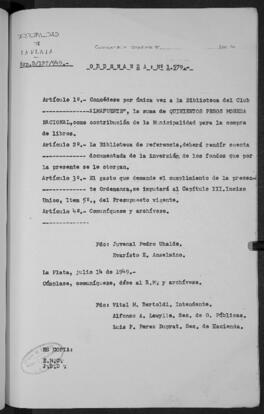 Ordenanza n° 1579 de 1949