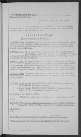 Ordenanza n° 3529 de 1967