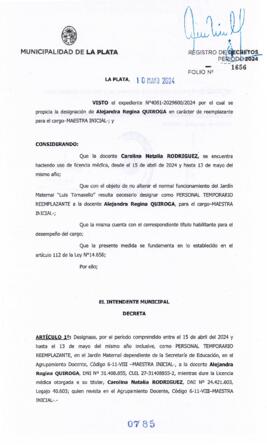 Decreto nº 785 de 2024, ALAK, Julio Cesar