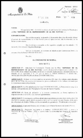 Decreto n° 45 de 2005, Alak, Julio Cesar