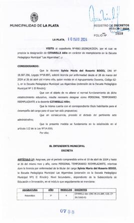 Decreto nº 788 de 2024, ALAK, Julio Cesar