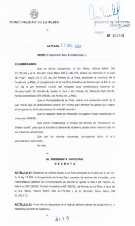 Decreto nº 4118 de 2022, GARRO, Julio cesar