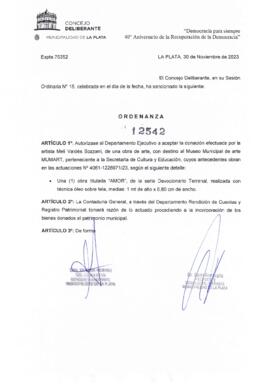 Ordenanza nº 12542 de 2023