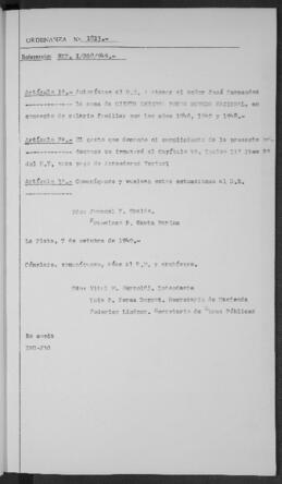 Ordenanza n° 1813 de 1949