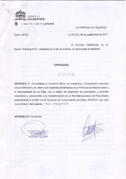 Ordenanza nº 11549 de 2017