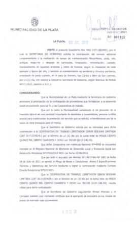 Decreto nº 1523 de 2021, GARRO, Julio cesar