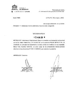 Ordenanza nº 12449 de 2023