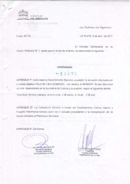 Ordenanza nº 11475 de 2017