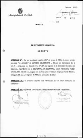 Decreto n° 1993 de 2005, Alak, Julio Cesar