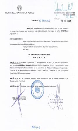 Decreto nº 3096 de 2022, GARRO, Julio cesar