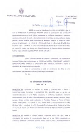 Decreto nº 601 de 2021, GARRO, Julio cesar