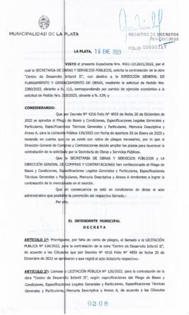 Decreto nº 208 de 2023, GARRO, Julio cesar