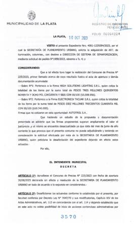 Decreto nº 3570 de 2023, GARRO, Julio cesar